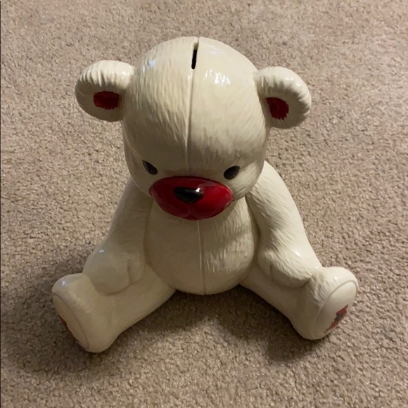 Ceramic Alabama Teddy Bear Bank - Picture 1 of 6